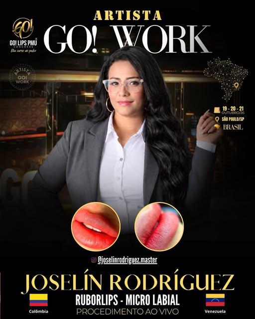 Afiche de Joselín Rodríguez como artista de GO!WORK Brasil